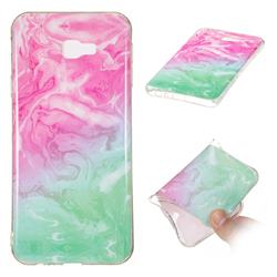 Pink Green Soft TPU Marble Pattern Case for Samsung Galaxy J4 Plus(6.0 inch)