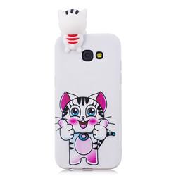 Cute Pink Kitten Soft 3D Climbing Doll Soft Case for Samsung Galaxy J4 Plus(6.0 inch)