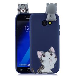 Big Face Cat Soft 3D Climbing Doll Soft Case for Samsung Galaxy J4 Plus(6.0 inch)