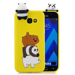 Striped Bear Soft 3D Climbing Doll Soft Case for Samsung Galaxy J4 Plus(6.0 inch)