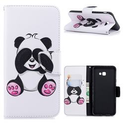 Lovely Panda Leather Wallet Case for Samsung Galaxy J4 Plus(6.0 inch)