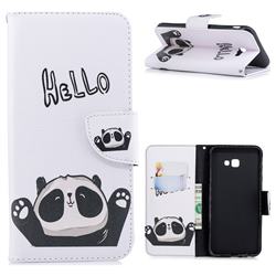 Hello Panda Leather Wallet Case for Samsung Galaxy J4 Plus(6.0 inch)