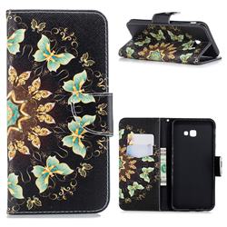 Circle Butterflies Leather Wallet Case for Samsung Galaxy J4 Plus(6.0 inch)