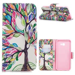 The Tree of Life Leather Wallet Case for Samsung Galaxy J4 Plus(6.0 inch)