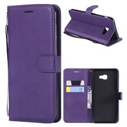Retro Greek Classic Smooth PU Leather Wallet Phone Case for Samsung Galaxy J4 Plus(6.0 inch) - Purple