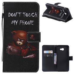 Angry Bear PU Leather Wallet Case for Samsung Galaxy J4 Plus(6.0 inch)