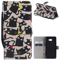 Cute Kitten Cat PU Leather Wallet Case for Samsung Galaxy J4 Plus(6.0 inch)