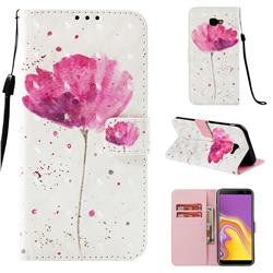 Watercolor 3D Painted Leather Wallet Case for Samsung Galaxy J4 Plus(6.0 inch)