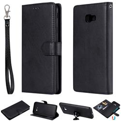 Retro Greek Detachable Magnetic PU Leather Wallet Phone Case for Samsung Galaxy J4 Plus(6.0 inch) - Black
