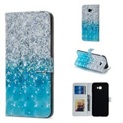 Sea Sand 3D Painted Leather Phone Wallet Case for Samsung Galaxy J4 Plus(6.0 inch)