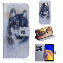 Snow Wolf PU Leather Wallet Case for Samsung Galaxy J4 Plus(6.0 inch)