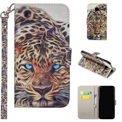 Leopard 3D Painted Leather Phone Wallet Case Cover for Samsung Galaxy J4 Plus(6.0 inch)