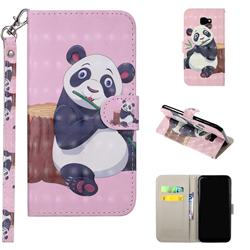 Happy Panda 3D Painted Leather Phone Wallet Case Cover for Samsung Galaxy J4 Plus(6.0 inch)