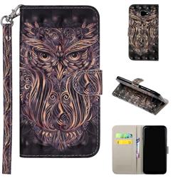 Tribal Owl 3D Painted Leather Phone Wallet Case Cover for Samsung Galaxy J4 Plus(6.0 inch)