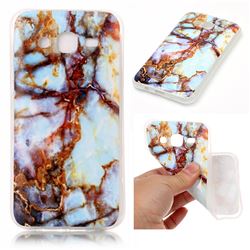 Blue Gold Soft TPU Marble Pattern Case for Samsung Galaxy J5