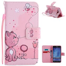 Cats and Bees PU Leather Wallet Case for Samsung Galaxy J5 2015 J500