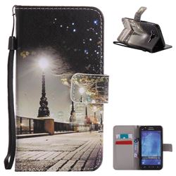 City Night View PU Leather Wallet Case for Samsung Galaxy J5 2015 J500