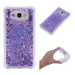 Dynamic Liquid Glitter Sand Quicksand Star TPU Case for Samsung Galaxy J5 2016 J510 - Purple