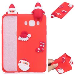 Red Santa Claus Christmas Xmax Soft 3D Silicone Case for Samsung Galaxy J5 2016 J510