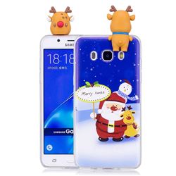 Snow Santa Claus Soft 3D Climbing Doll Soft Case for Samsung Galaxy J5 2016 J510