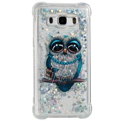 Sweet Gray Owl Dynamic Liquid Glitter Sand Quicksand Star TPU Case for Samsung Galaxy J5 2016 J510