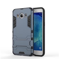 Armor Premium Tactical Grip Kickstand Shockproof Dual Layer Rugged Hard Cover for Samsung Galaxy J5 2016 J510 - Navy