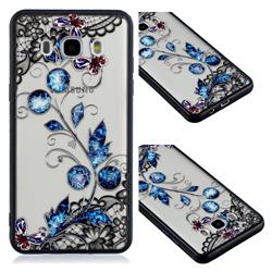 Butterfly Lace Diamond Flower Soft TPU Back Cover for Samsung Galaxy J5 2016 J510