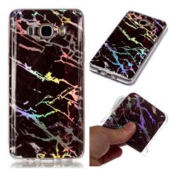 Black Brown Marble Pattern Bright Color Laser Soft TPU Case for Samsung Galaxy J5 2016 J510