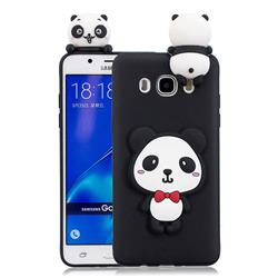 Red Bow Panda Soft 3D Climbing Doll Soft Case for Samsung Galaxy J5 2016 J510