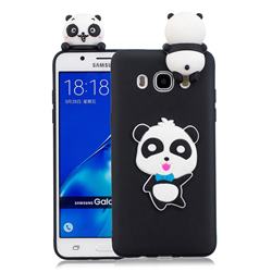 Blue Bow Panda Soft 3D Climbing Doll Soft Case for Samsung Galaxy J5 2016 J510