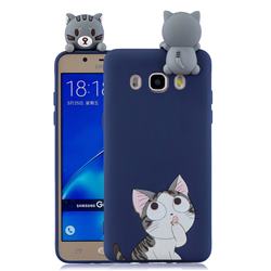 Big Face Cat Soft 3D Climbing Doll Soft Case for Samsung Galaxy J5 2016 J510