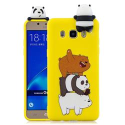 Striped Bear Soft 3D Climbing Doll Soft Case for Samsung Galaxy J5 2016 J510
