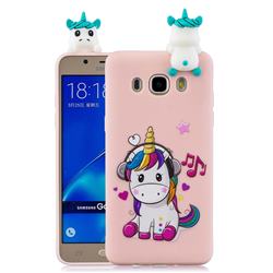 Music Unicorn Soft 3D Climbing Doll Soft Case for Samsung Galaxy J5 2016 J510