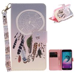 Wind Chimes Hand Strap Leather Wallet Case for Samsung Galaxy J5 2016 J510