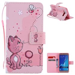 Cats and Bees PU Leather Wallet Case for Samsung Galaxy J5 2016 J510