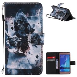Skull Magician PU Leather Wallet Case for Samsung Galaxy J5 2016 J510