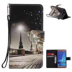 City Night View PU Leather Wallet Case for Samsung Galaxy J5 2016 J510