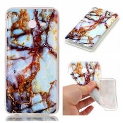 Blue Gold Soft TPU Marble Pattern Case for Samsung Galaxy J5 2017 J5 US Edition