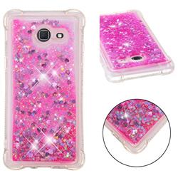 Dynamic Liquid Glitter Sand Quicksand TPU Case for Samsung Galaxy J5 2017 US Edition - Pink Love Heart