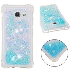 Dynamic Liquid Glitter Sand Quicksand TPU Case for Samsung Galaxy J5 2017 US Edition - Silver Blue Star