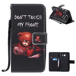 Angry Bear PU Leather Wallet Case for Samsung Galaxy J5 2017 US Edition