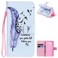 Feather Birds PU Leather Wallet Case for Samsung Galaxy J5 2017 US Edition