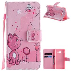 Cats and Bees PU Leather Wallet Case for Samsung Galaxy J5 2017 US Edition