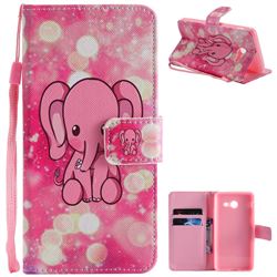 Pink Elephant PU Leather Wallet Case for Samsung Galaxy J5 2017 US Edition