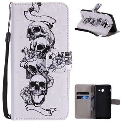 Skull Head PU Leather Wallet Case for Samsung Galaxy J5 2017 US Edition