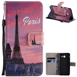 Paris Eiffel Tower PU Leather Wallet Case for Samsung Galaxy J5 2017 US Edition