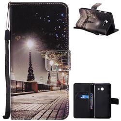 City Night View PU Leather Wallet Case for Samsung Galaxy J5 2017 US Edition