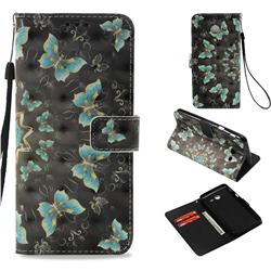 Golden Butterflies 3D Painted Leather Wallet Case for Samsung Galaxy J5 2017 US Edition