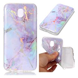 Color Plating Marble Pattern Soft TPU Case for Samsung Galaxy J5 2017 J530 Eurasian - Purple