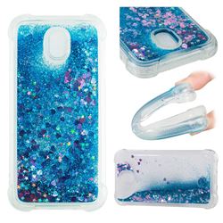 Dynamic Liquid Glitter Sand Quicksand TPU Case for Samsung Galaxy J5 2017 J530 Eurasian - Blue Love Heart